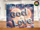 Digital Download 3D God Is Love 20 Ounce Tumbler Design (NOT A PHYSICAL ITEM)